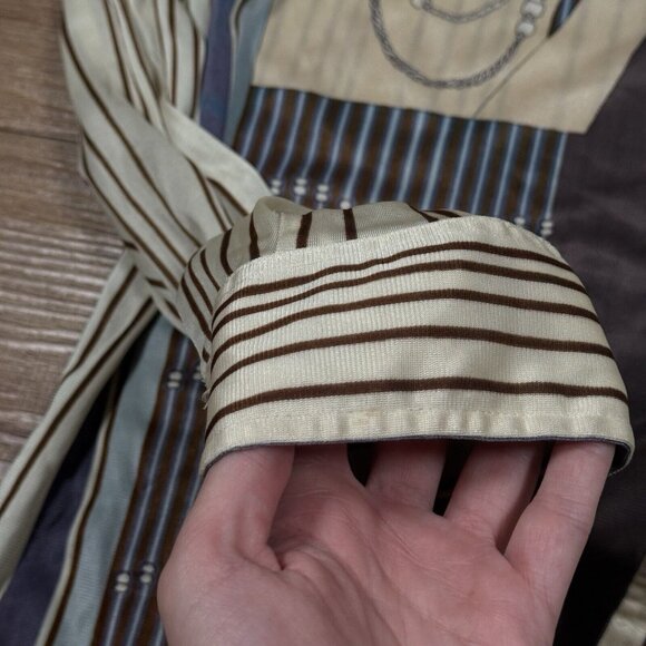 RARE! Vintage 70s 80s Chess King Striped Button Down Shirt Sz‎ L - Picture 5 of 15